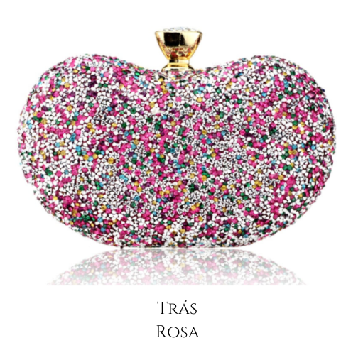 Bolsa Clutch Colorida com Pedrarias