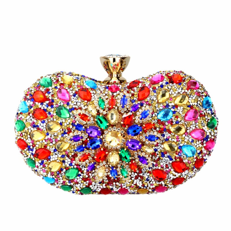 Bolsa Clutch Colorida com Pedrarias