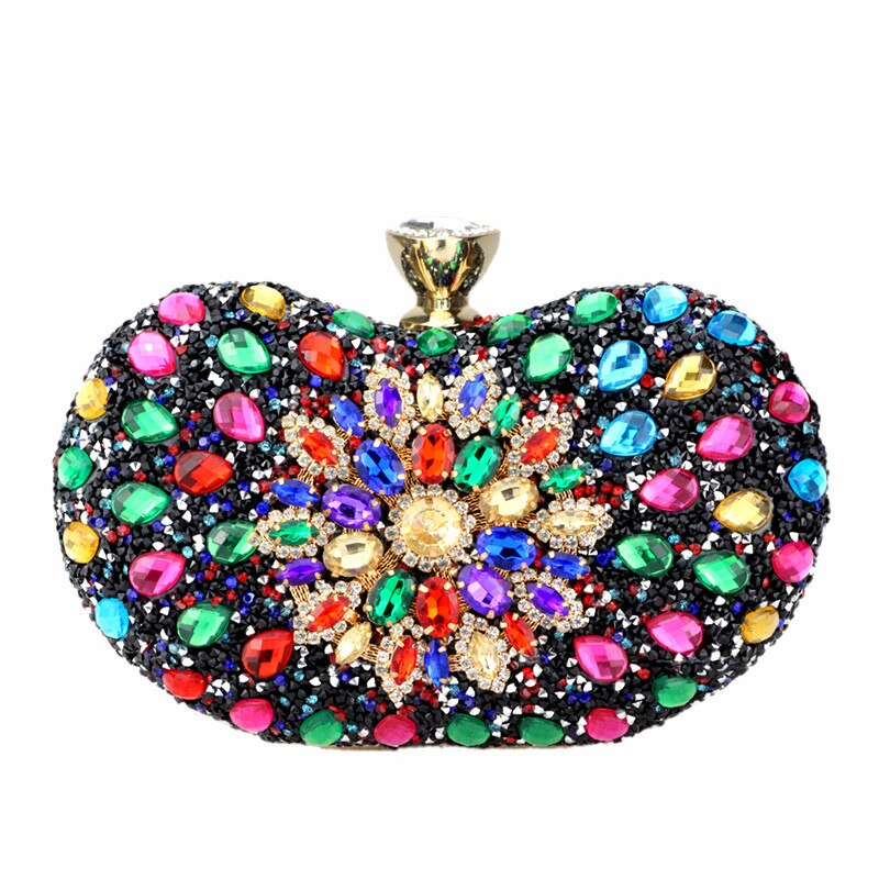 Bolsa Clutch Colorida com Pedrarias