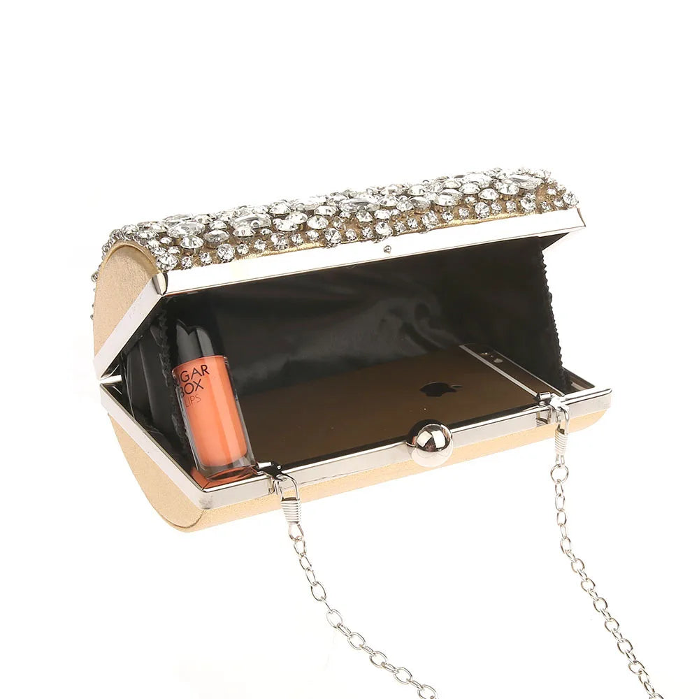 Bolsa Clutch Pedrarias Retangular