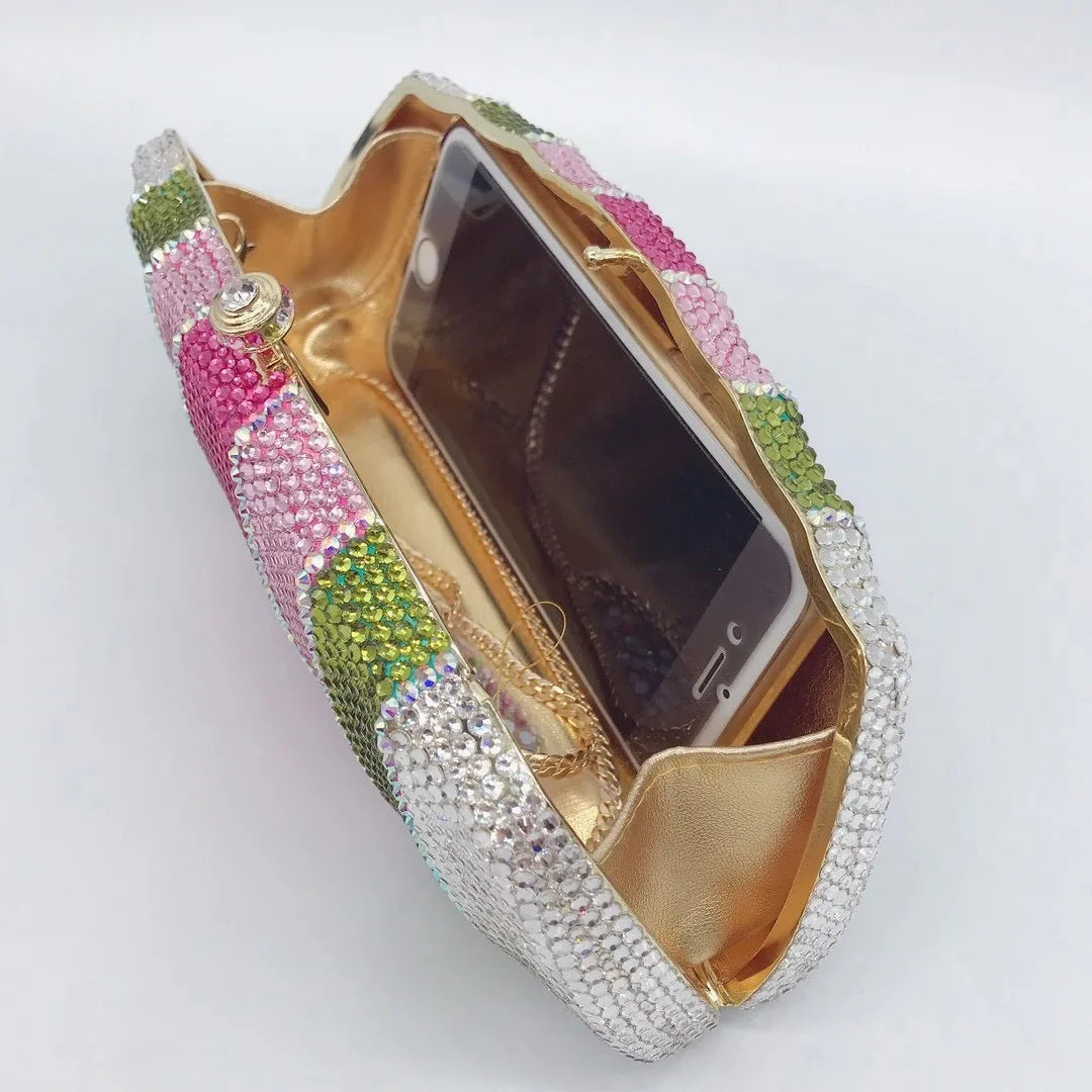 Bolsa Clutch Cristais