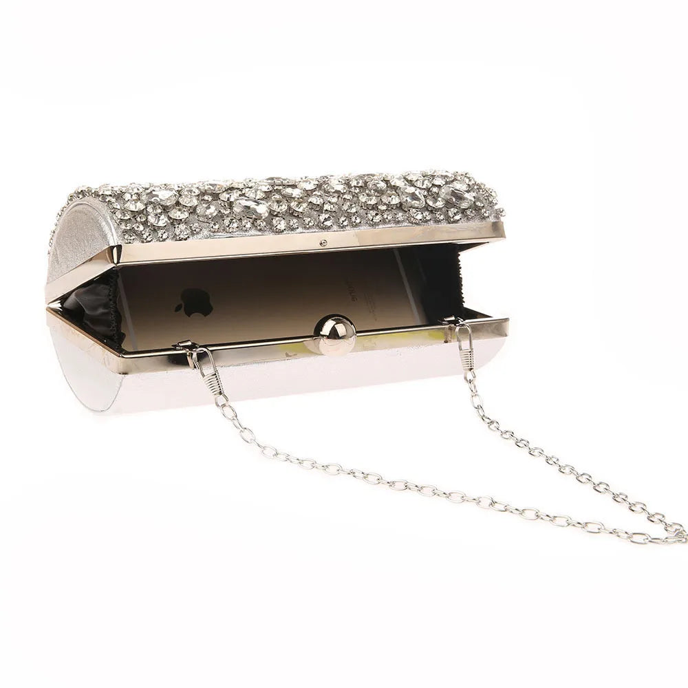 Bolsa Clutch Pedrarias Retangular