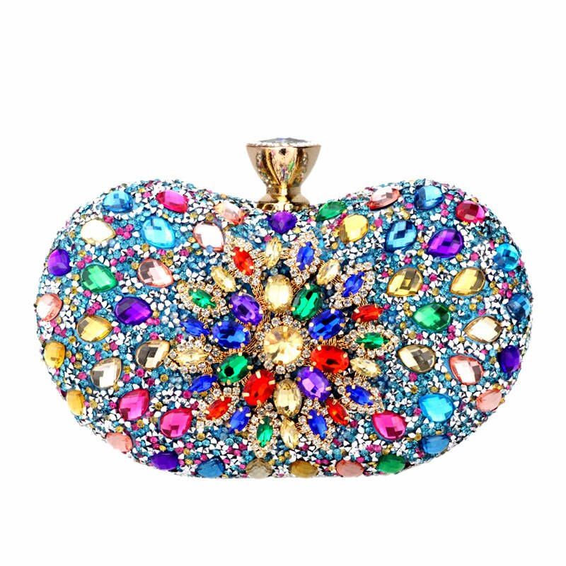 Bolsa Clutch Colorida com Pedrarias