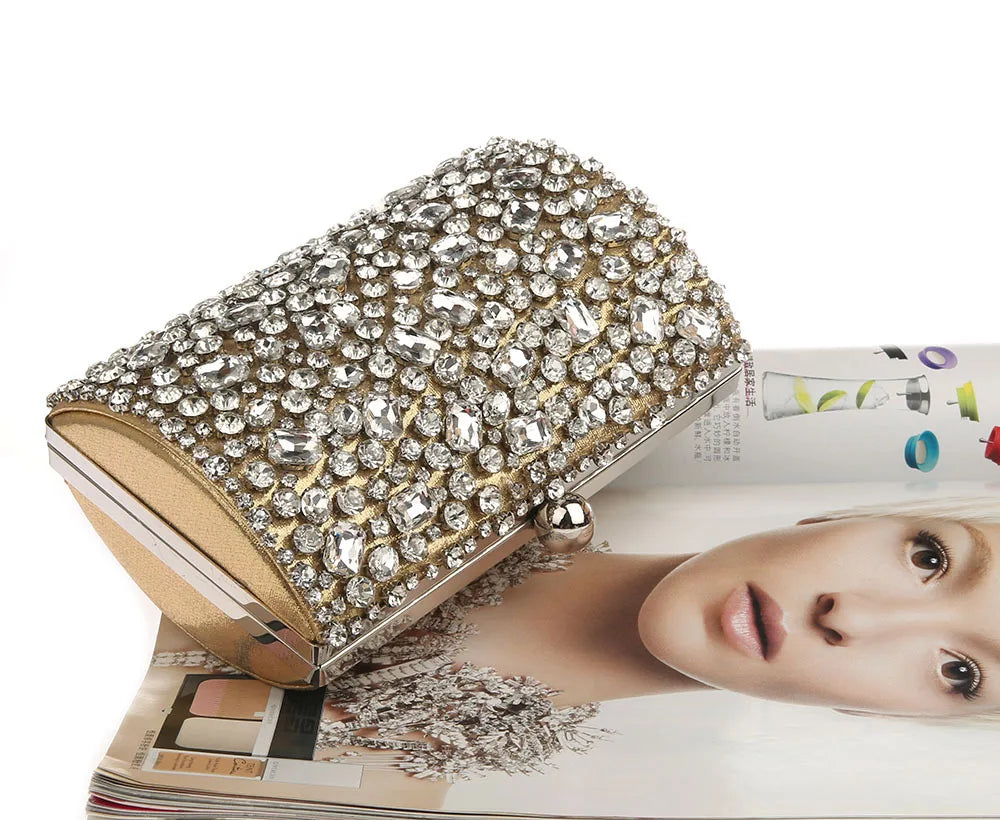 Bolsa Clutch Pedrarias Retangular