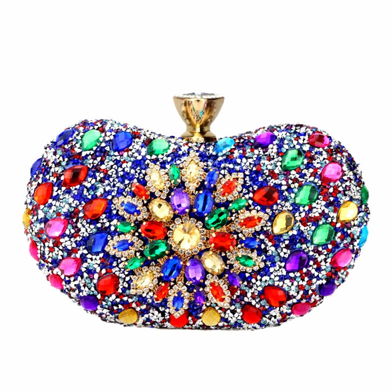 Bolsa Clutch Colorida com Pedrarias