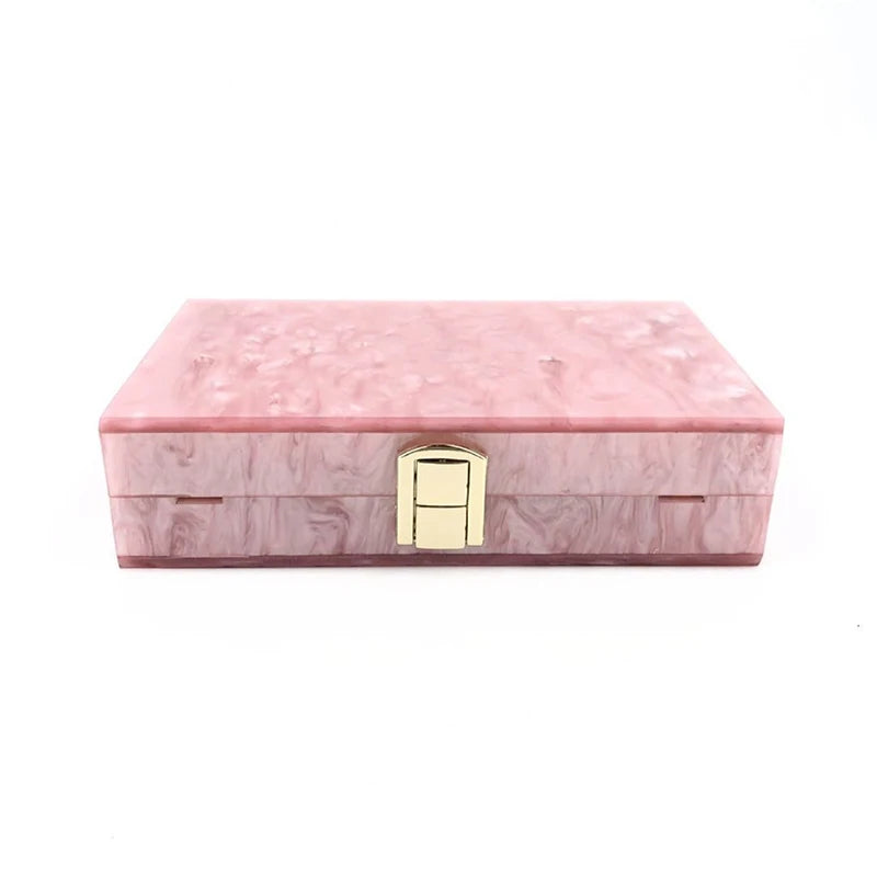 Bolsa Clutch Rosé Acrílico