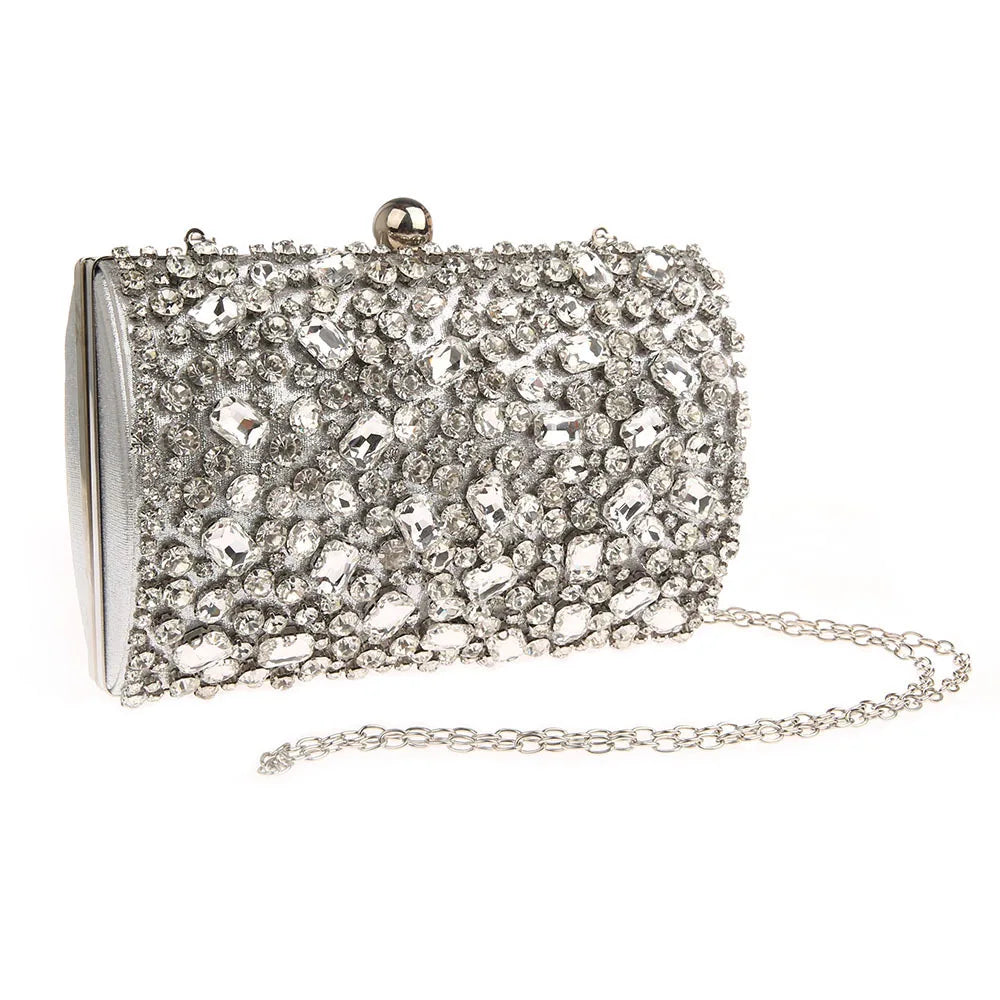 Bolsa Clutch Pedrarias Retangular