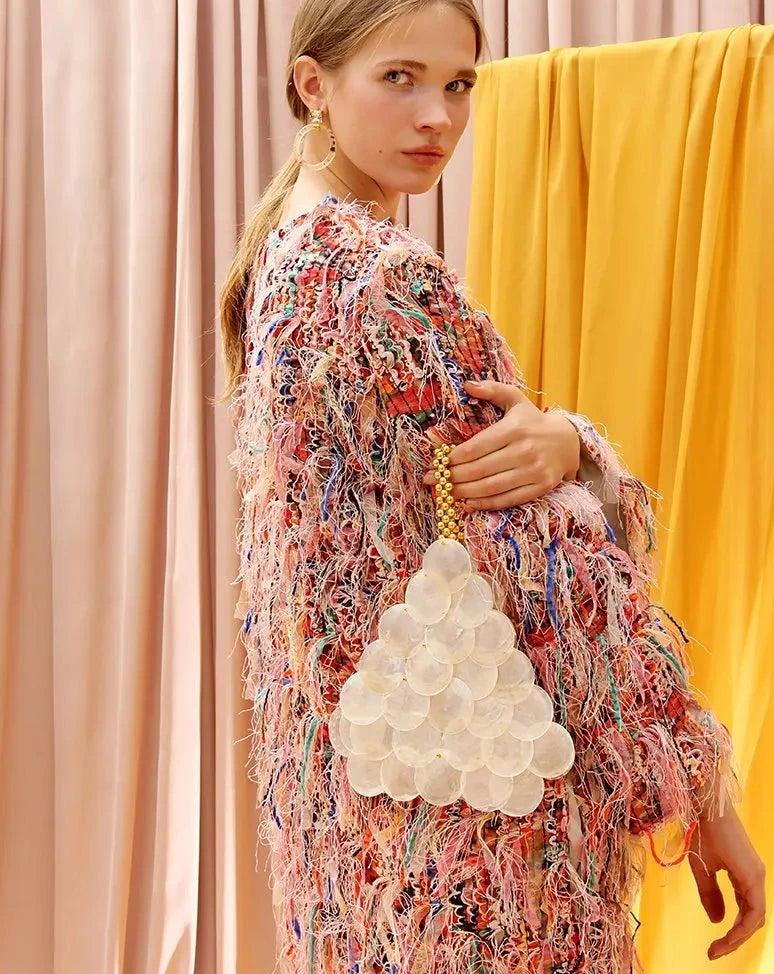 Bolsa Estilo Madrepérola Luxo Festa