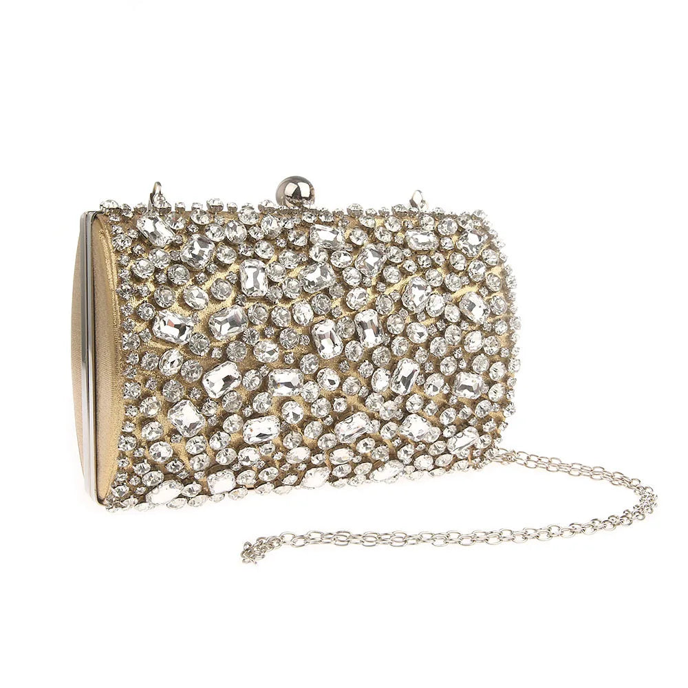 Bolsa Clutch Pedrarias Retangular
