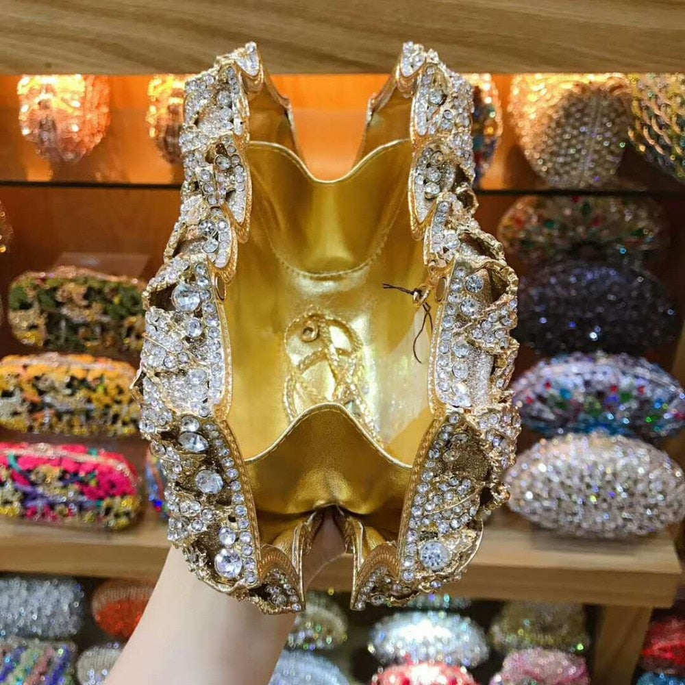 Bolsa Clutch Cravejada com Strass Festa