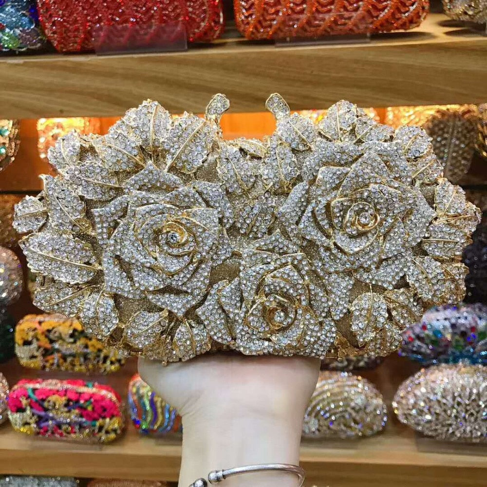 Bolsa Clutch Cravejada com Strass Festa
