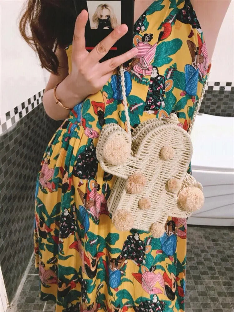 Bolsa de Palha Cacto Verão