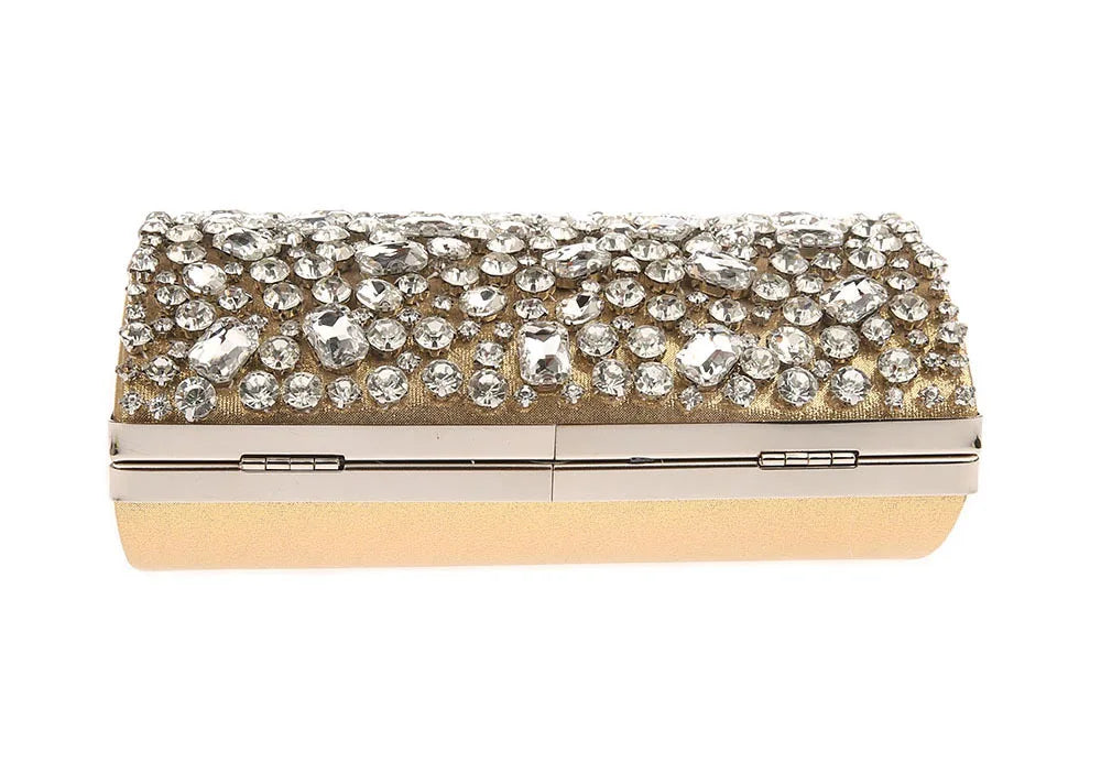 Bolsa Clutch Pedrarias Retangular