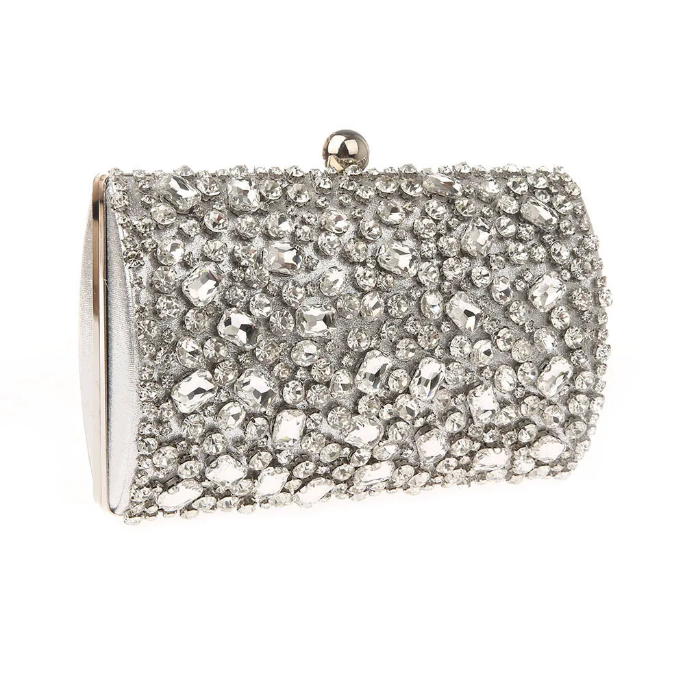 Bolsa Clutch Pedrarias Retangular