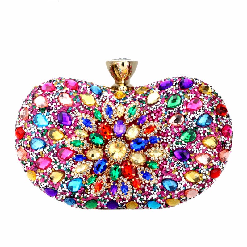 Bolsa Clutch Colorida com Pedrarias