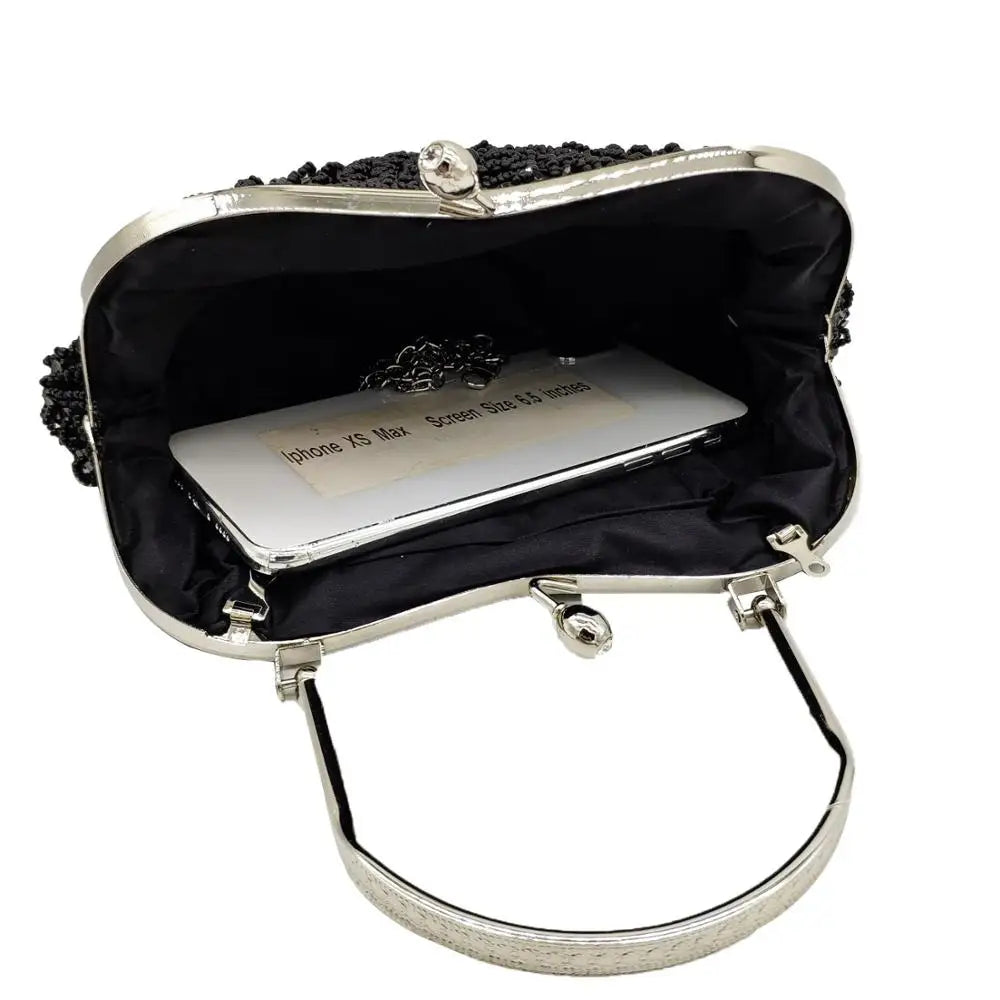 Bolsa Clutch Miçangas Luxo