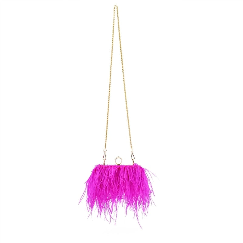 Bolsa Clutch Plumas
