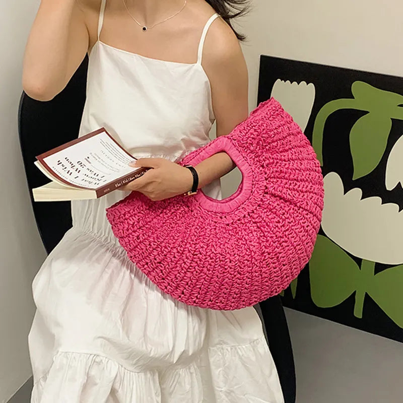 Bolsa Palha Elegante Verão