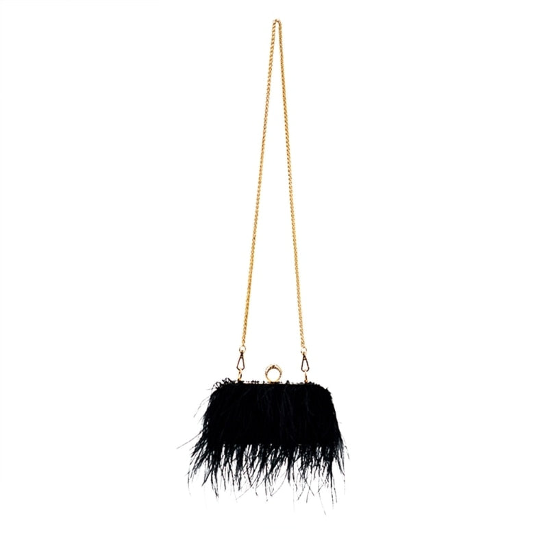 Bolsa Clutch Plumas