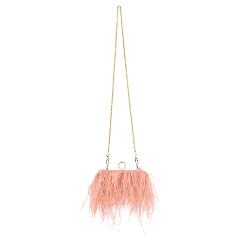Bolsa Clutch Plumas