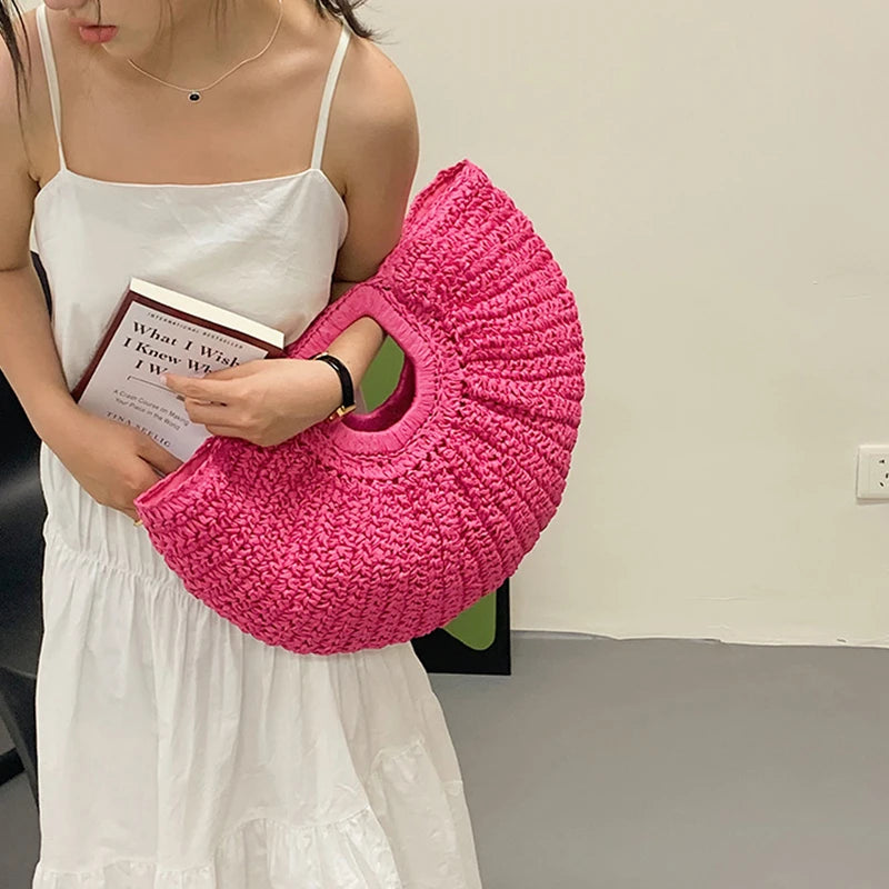 Bolsa Palha Elegante Verão