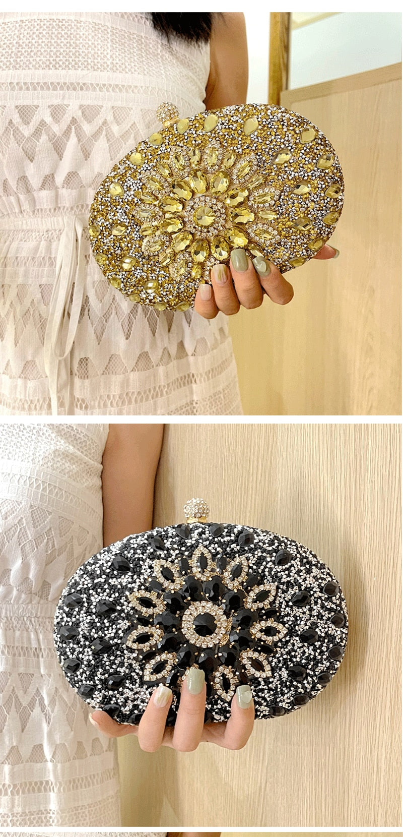 Bolsa Clutch com Pedrarias Festa