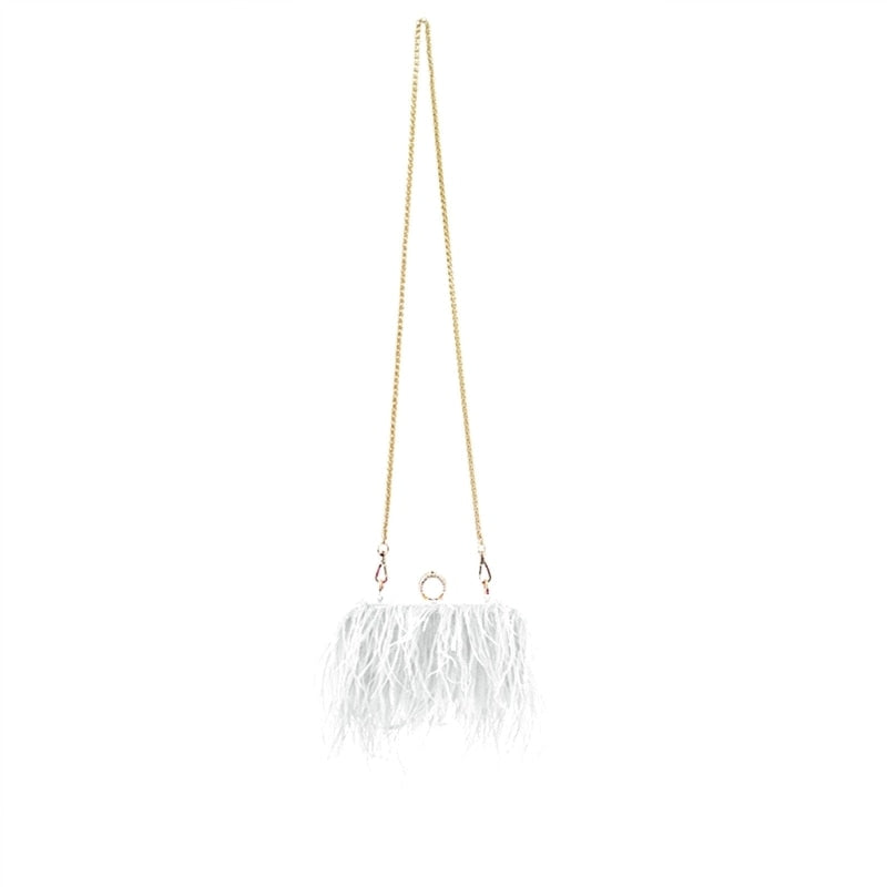 Bolsa Clutch Plumas