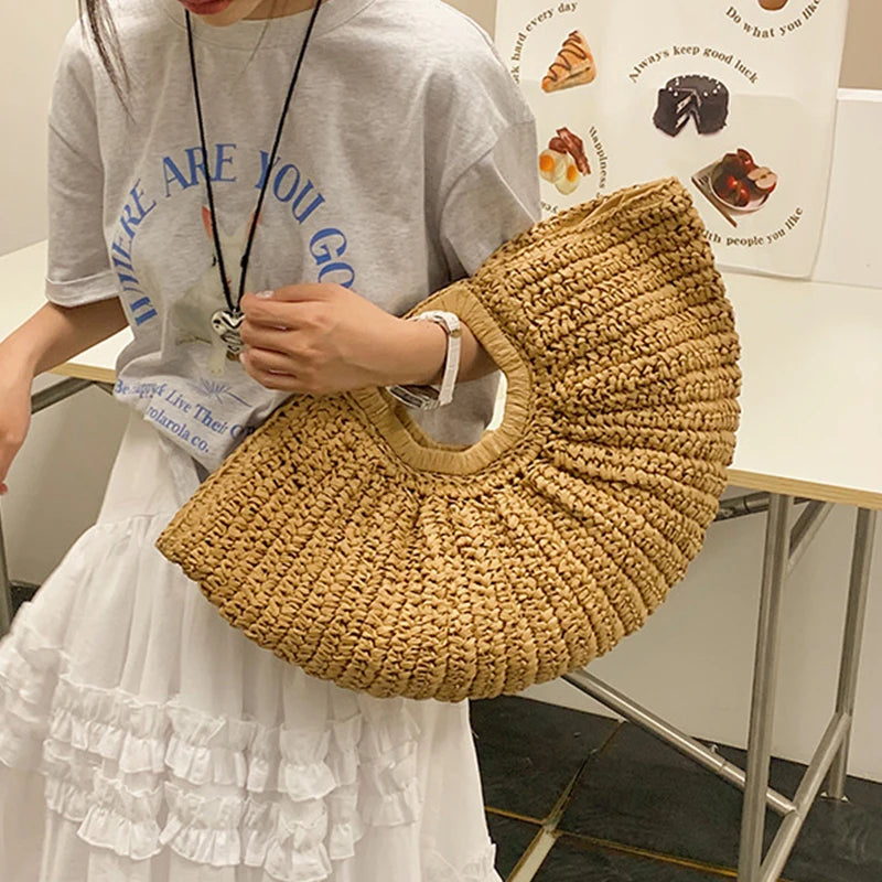 Bolsa Palha Elegante Verão