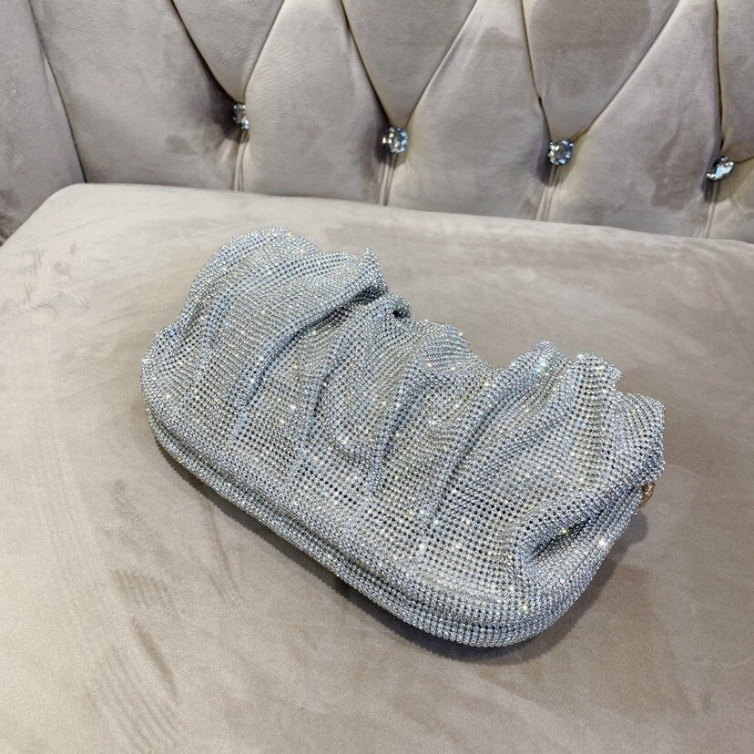 Bolsa Clutch Cravejada com Strass Festa