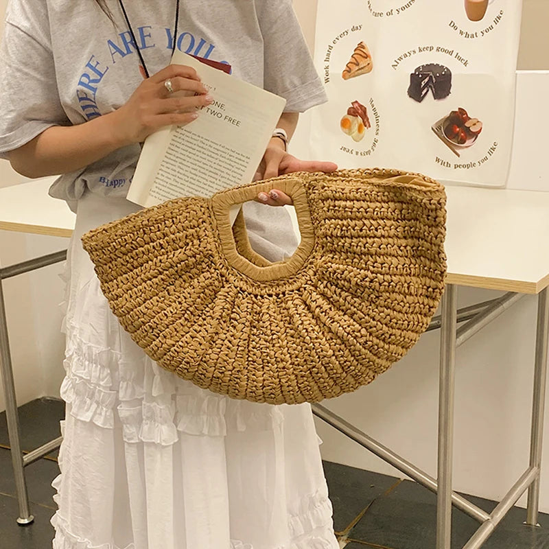 Bolsa Palha Elegante Verão