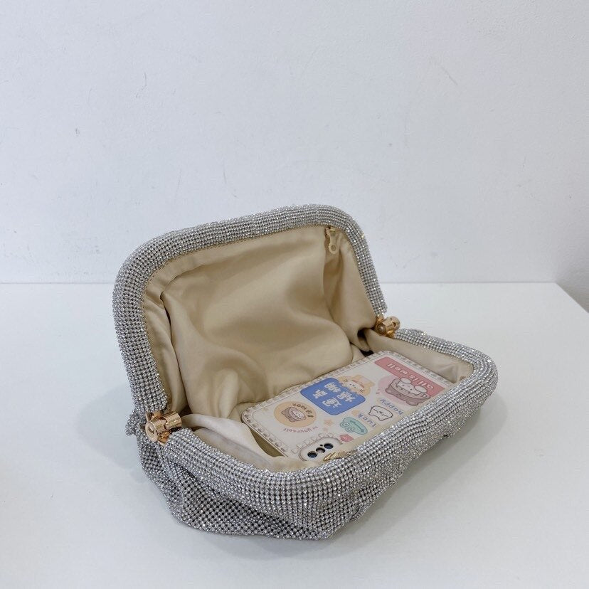 Bolsa Clutch Cravejada com Strass Festa