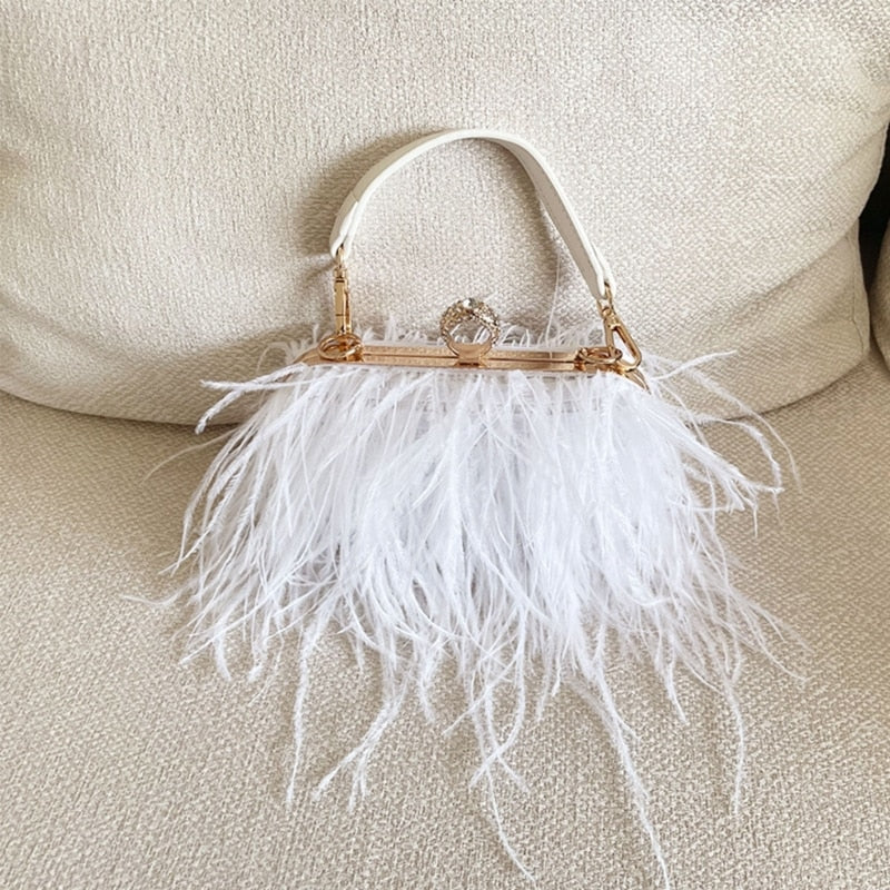 Bolsa Clutch Plumas