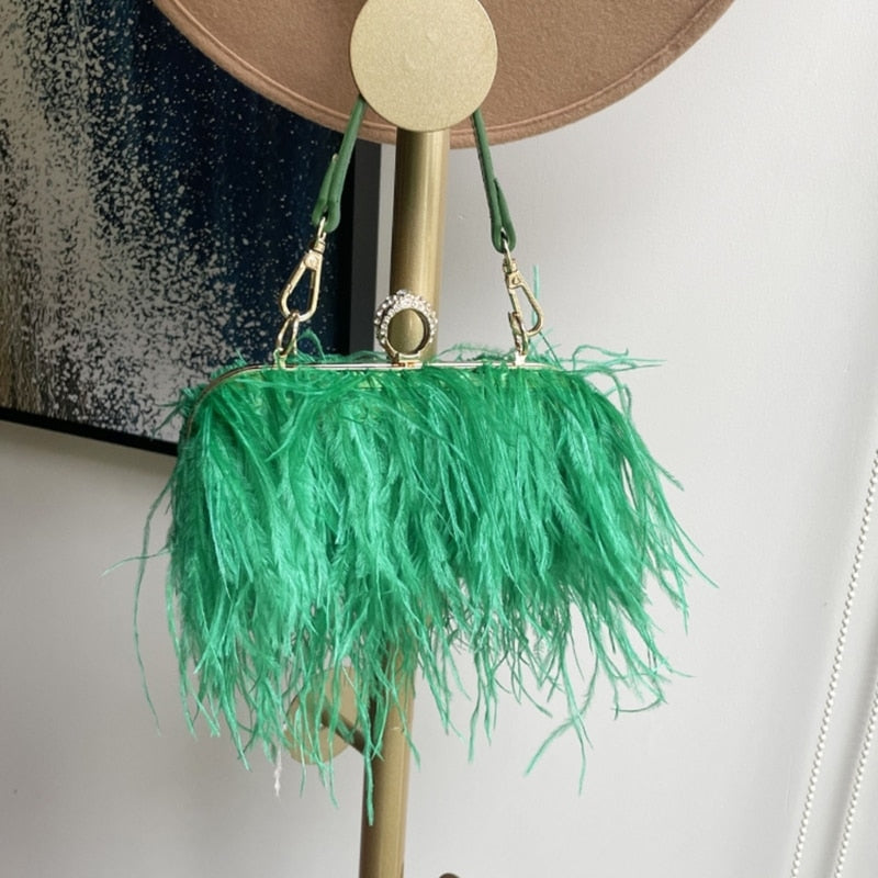 Bolsa Clutch Plumas