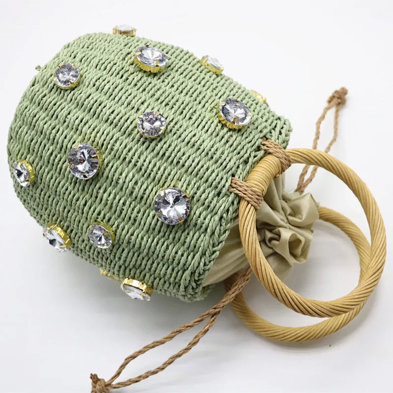 Bolsa de Palha com Alça de Argola Praia