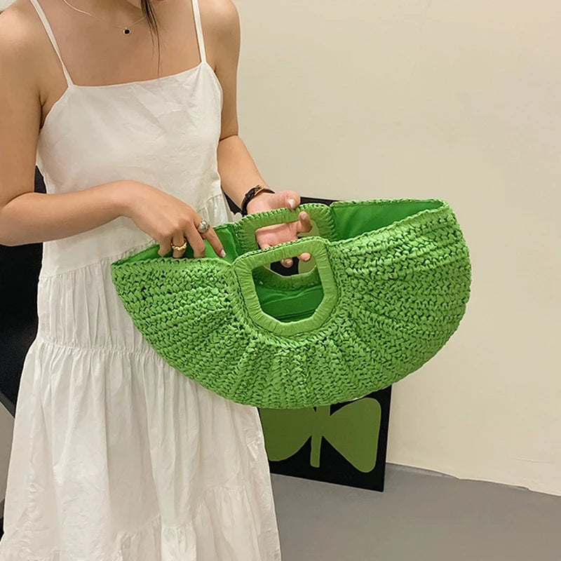 Bolsa Palha Elegante Verão