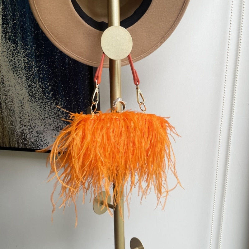 Bolsa Clutch Plumas