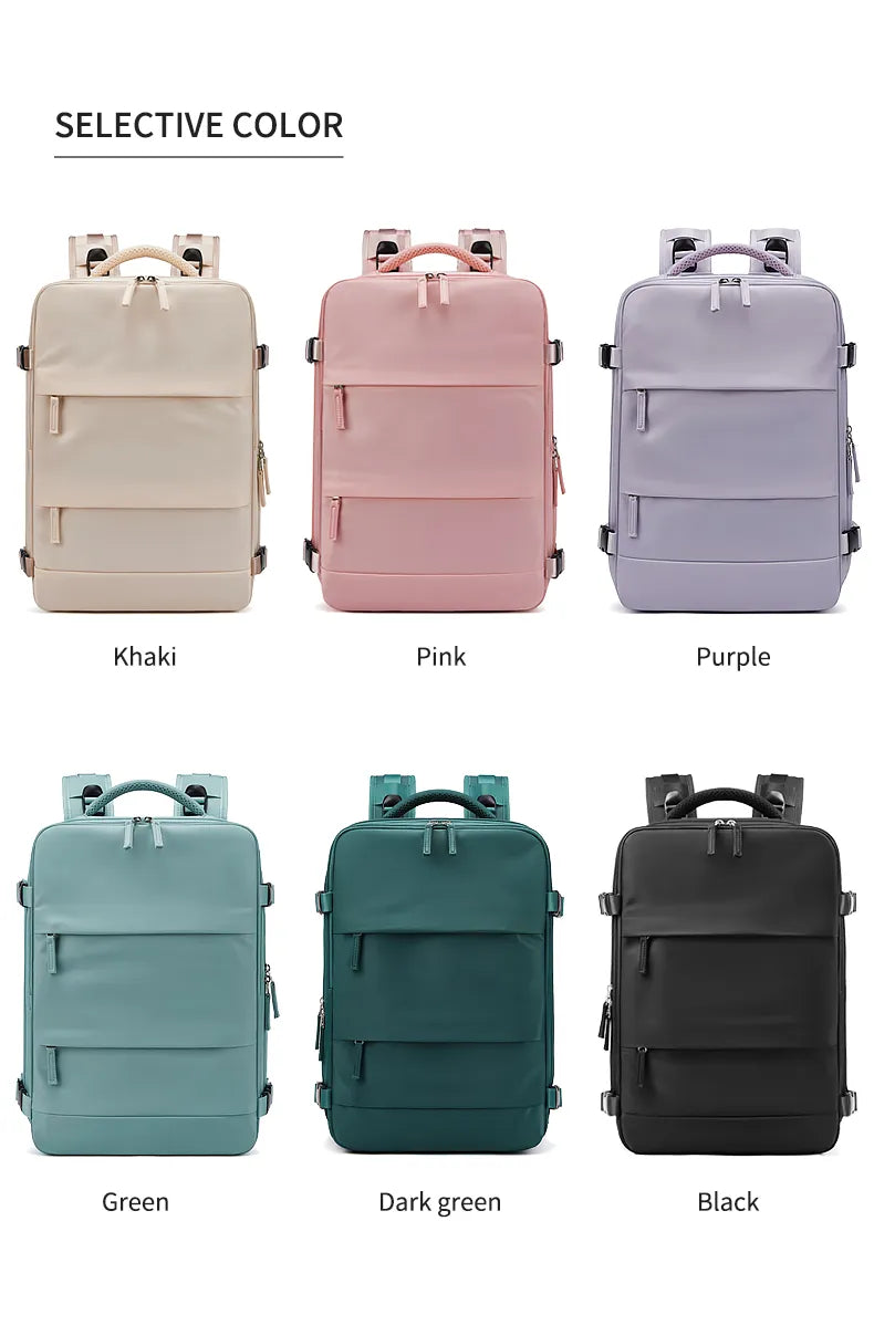 Mochila Feminina Compacta Para Viagem