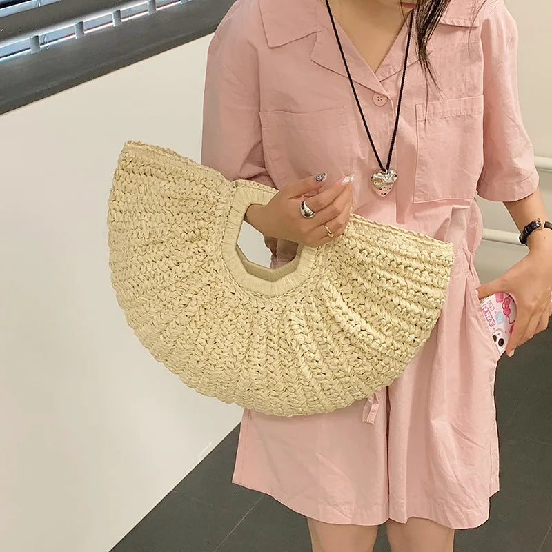 Bolsa Palha Elegante Verão