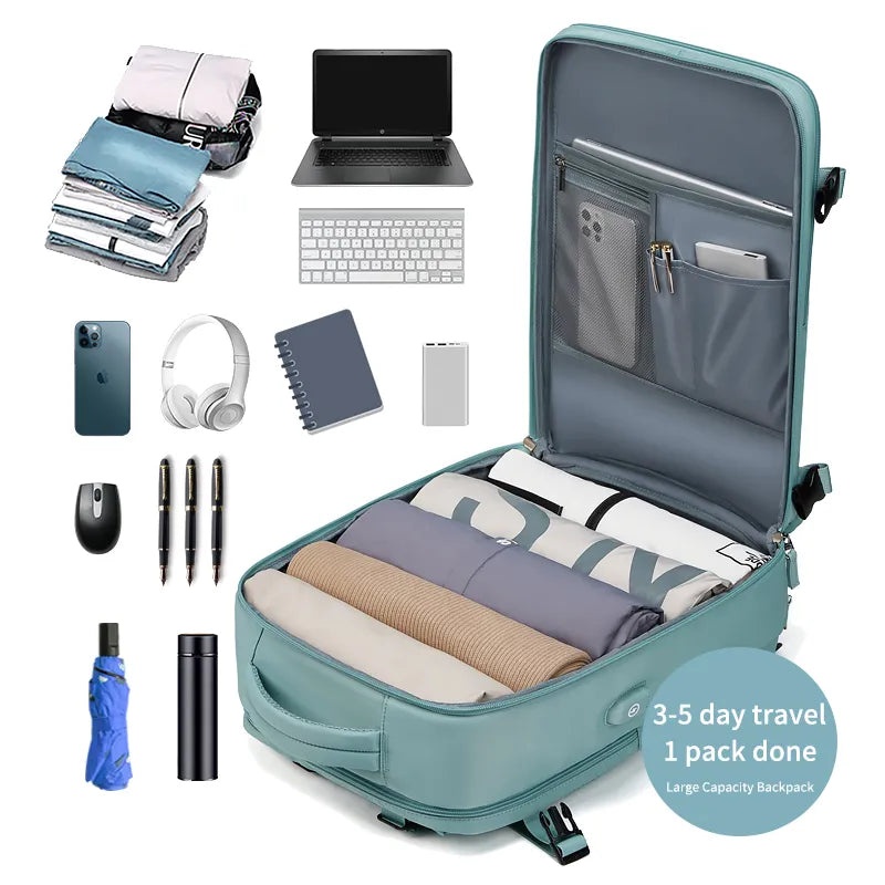 Mochila Feminina Compacta Para Viagem