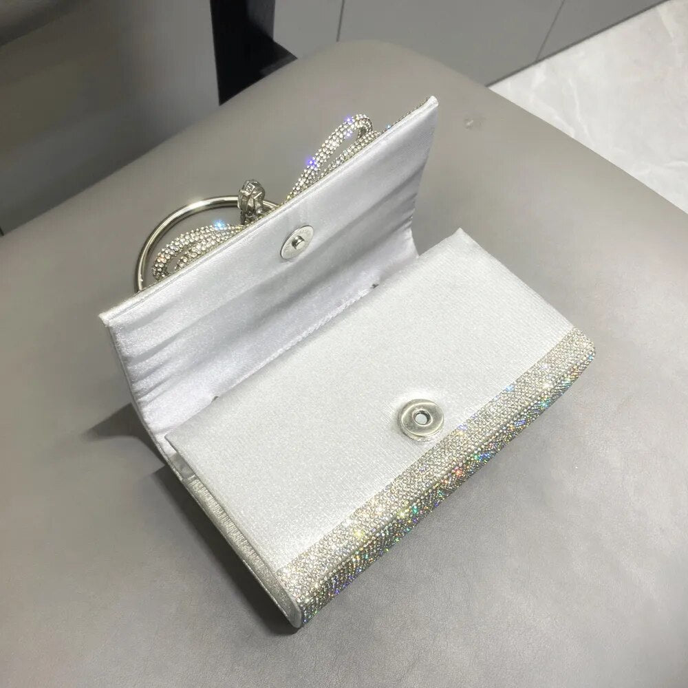 Bolsa Clutch Retangular com Strass