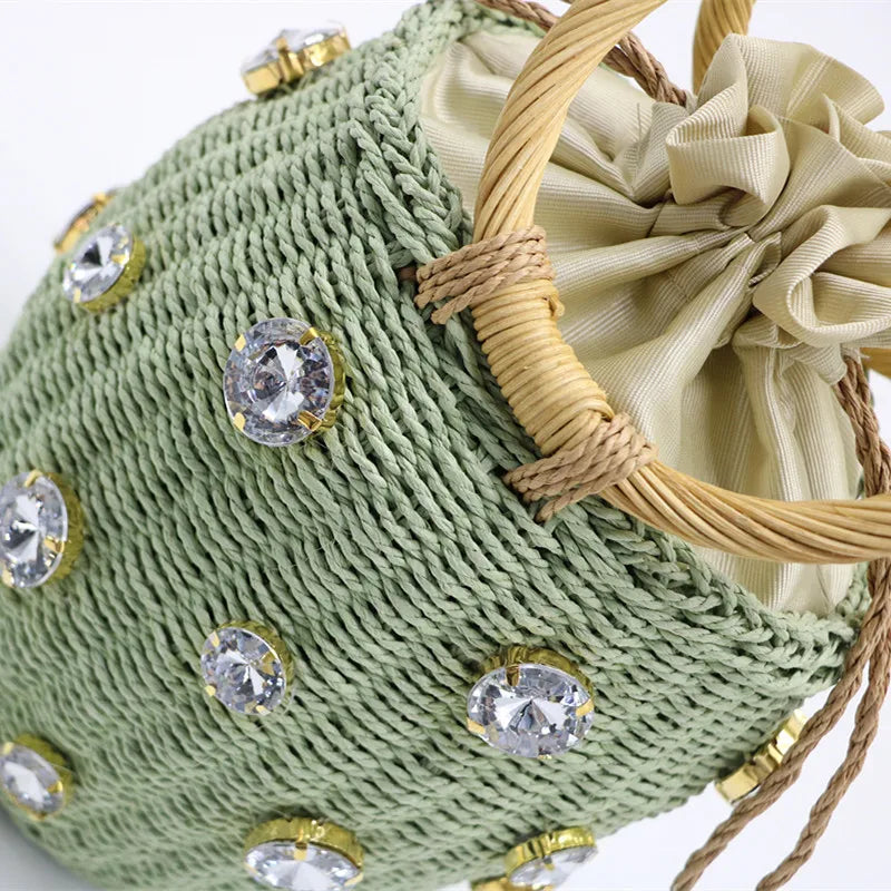 Bolsa de Palha com Alça de Argola Praia