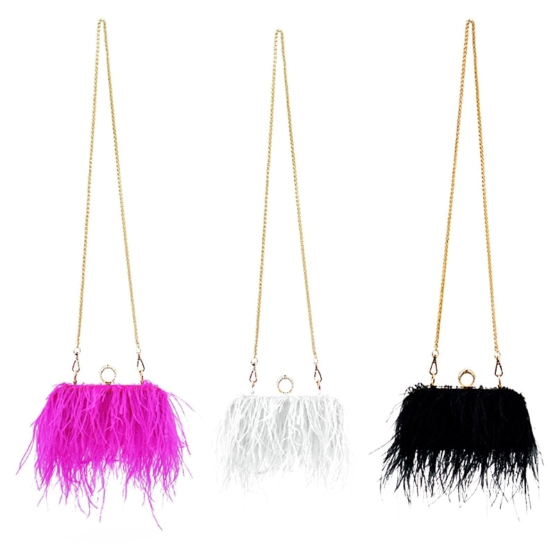 Bolsa Clutch Plumas