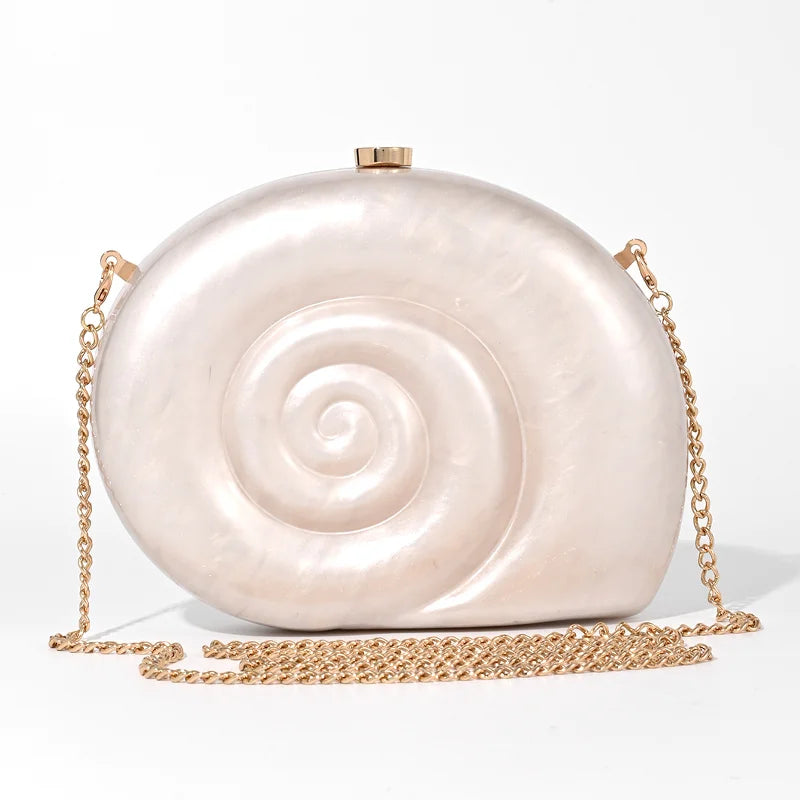 Bolsa Clutch Acrílico Caracol