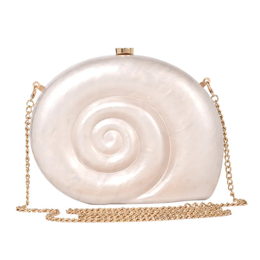 Bolsa Clutch Acrílico Caracol