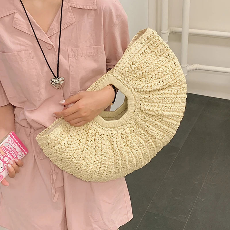 Bolsa Palha Elegante Verão