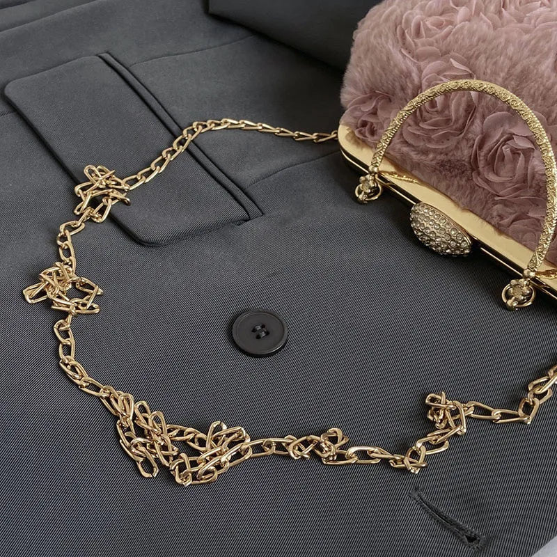 Bolsa Clutch Veludo com Rosas