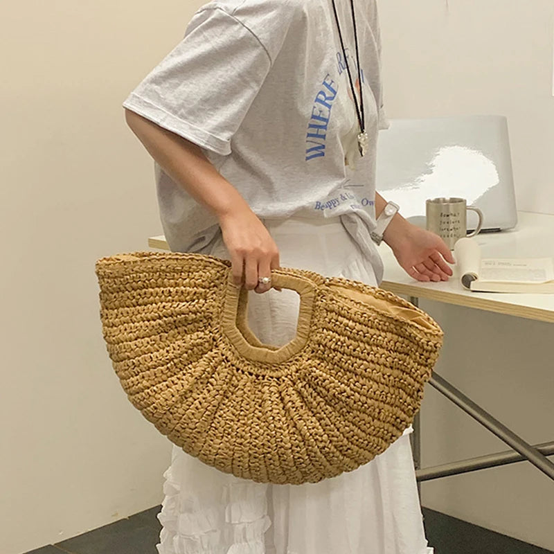 Bolsa Palha Elegante Verão