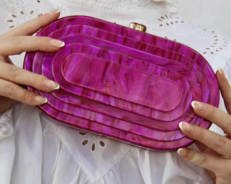 Bolsa Clutch Acrílico Festa