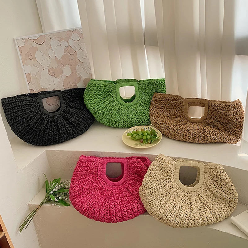 Bolsa Palha Elegante Verão