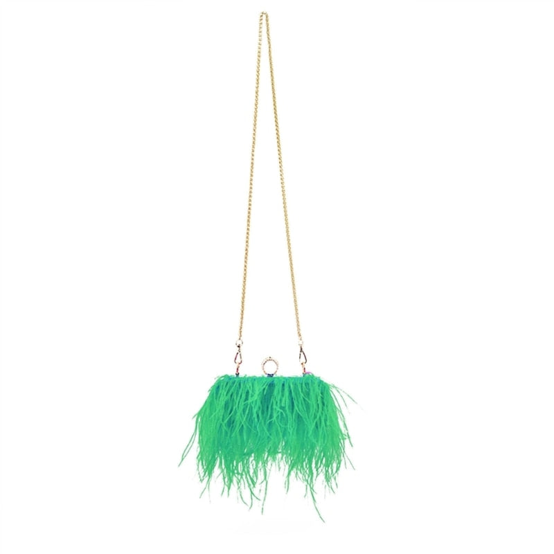 Bolsa Clutch Plumas
